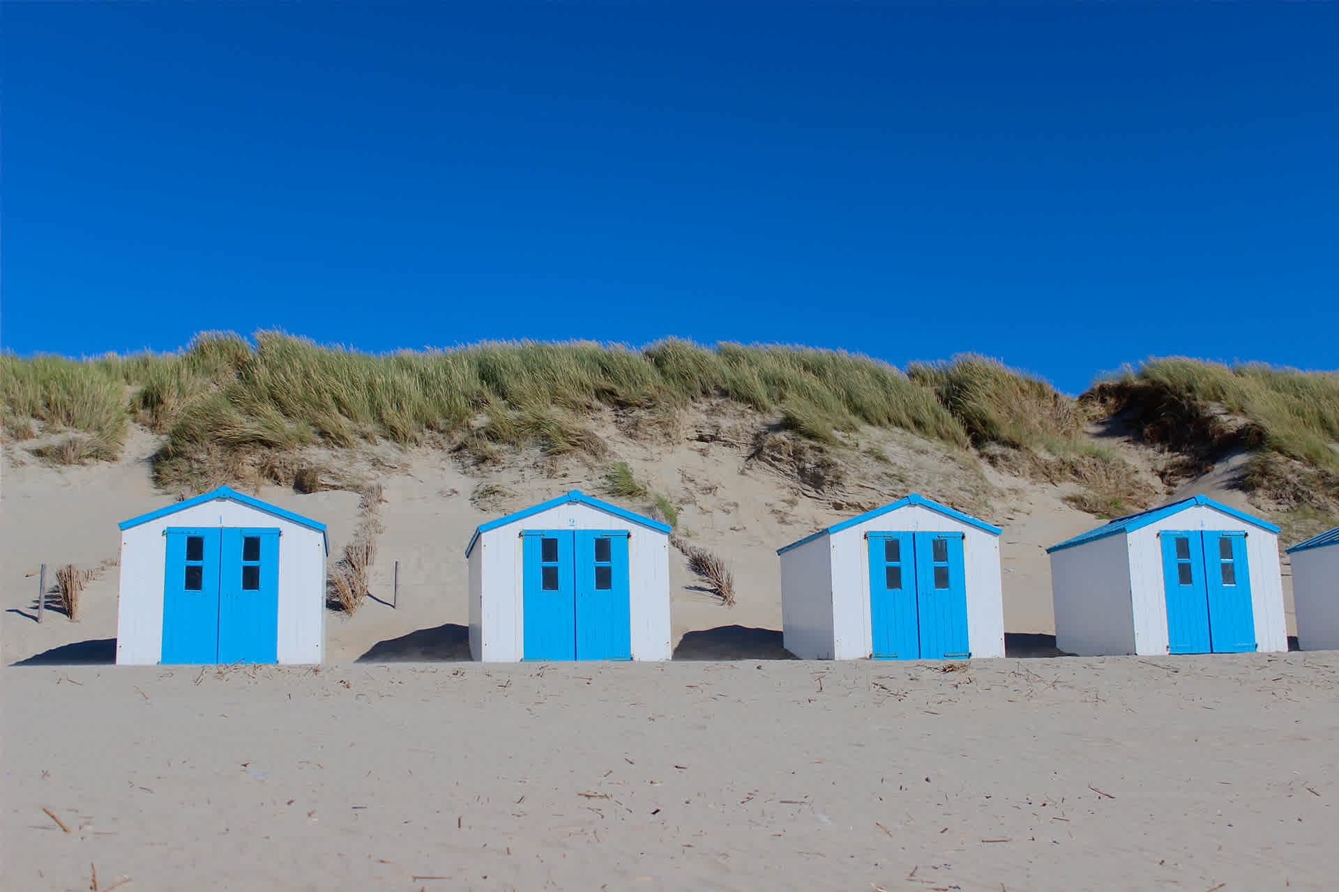 Strand, strandhuisjes