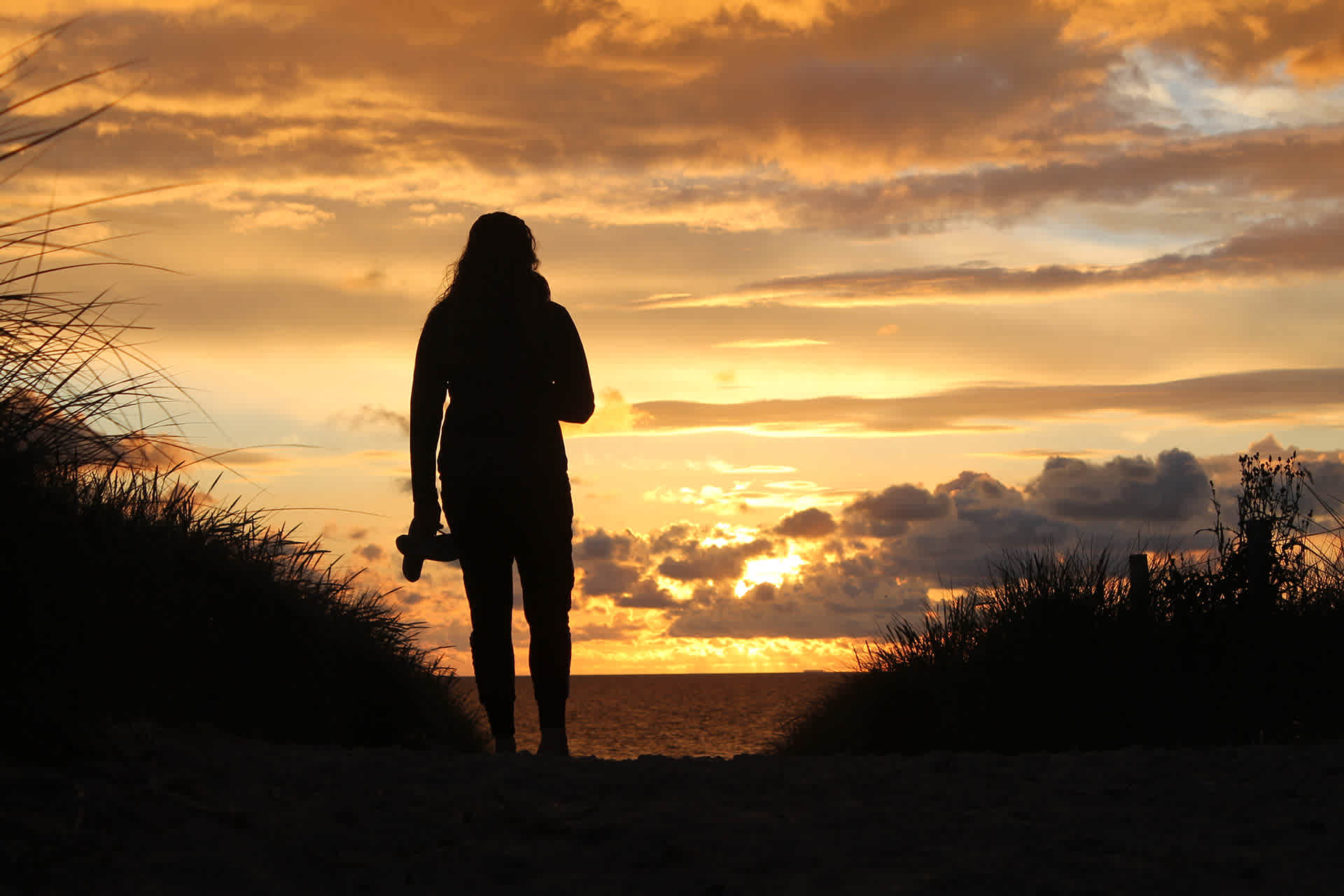 Düne, Sonnenuntergang