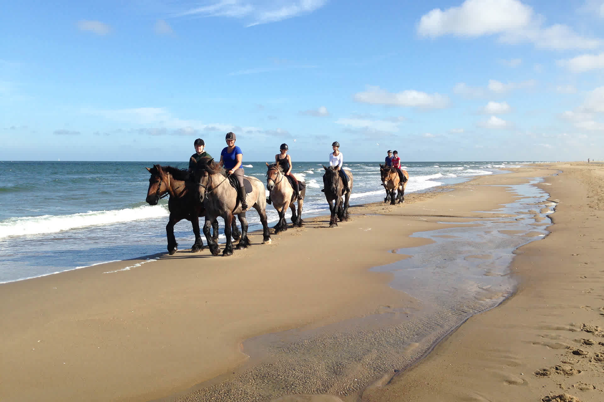 Paardrijden op het strand