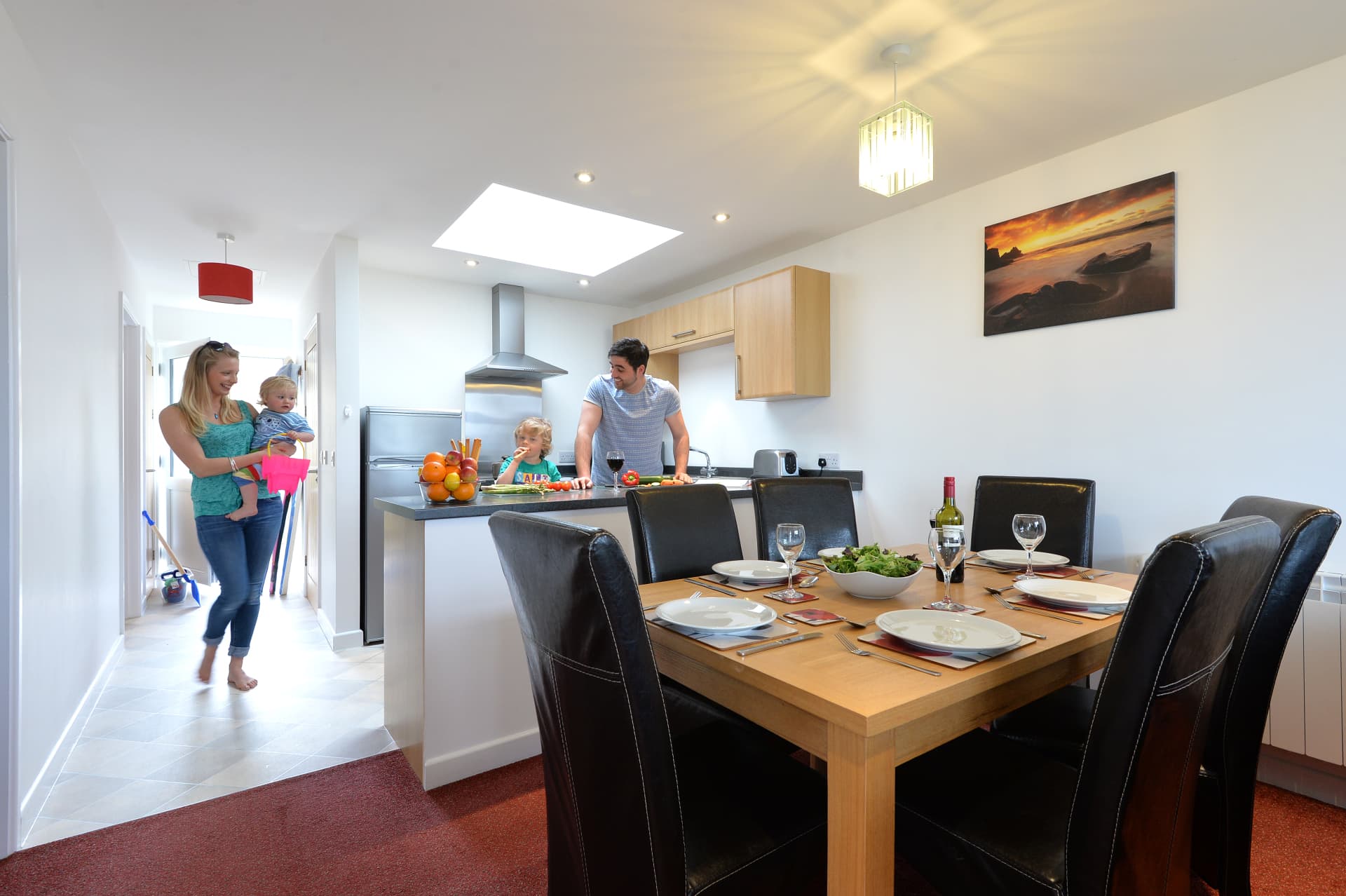 Beachside Holiday Park Seafront Lodge Living Room