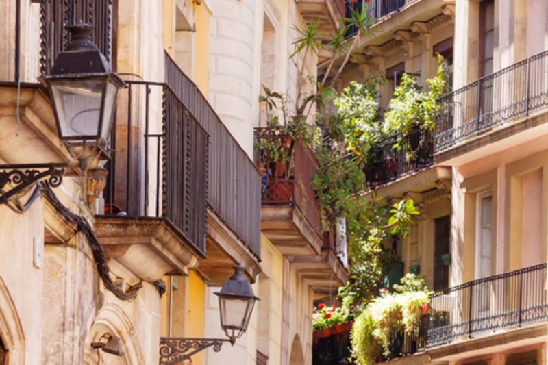 Barcelona beach scene