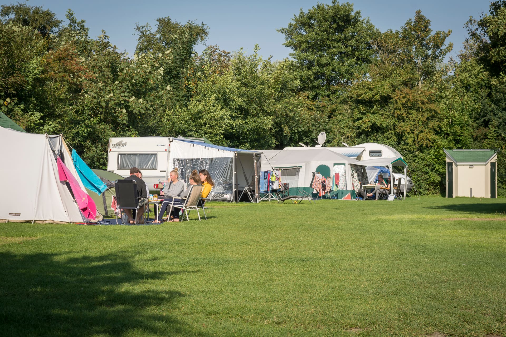 Camping with private sanitary