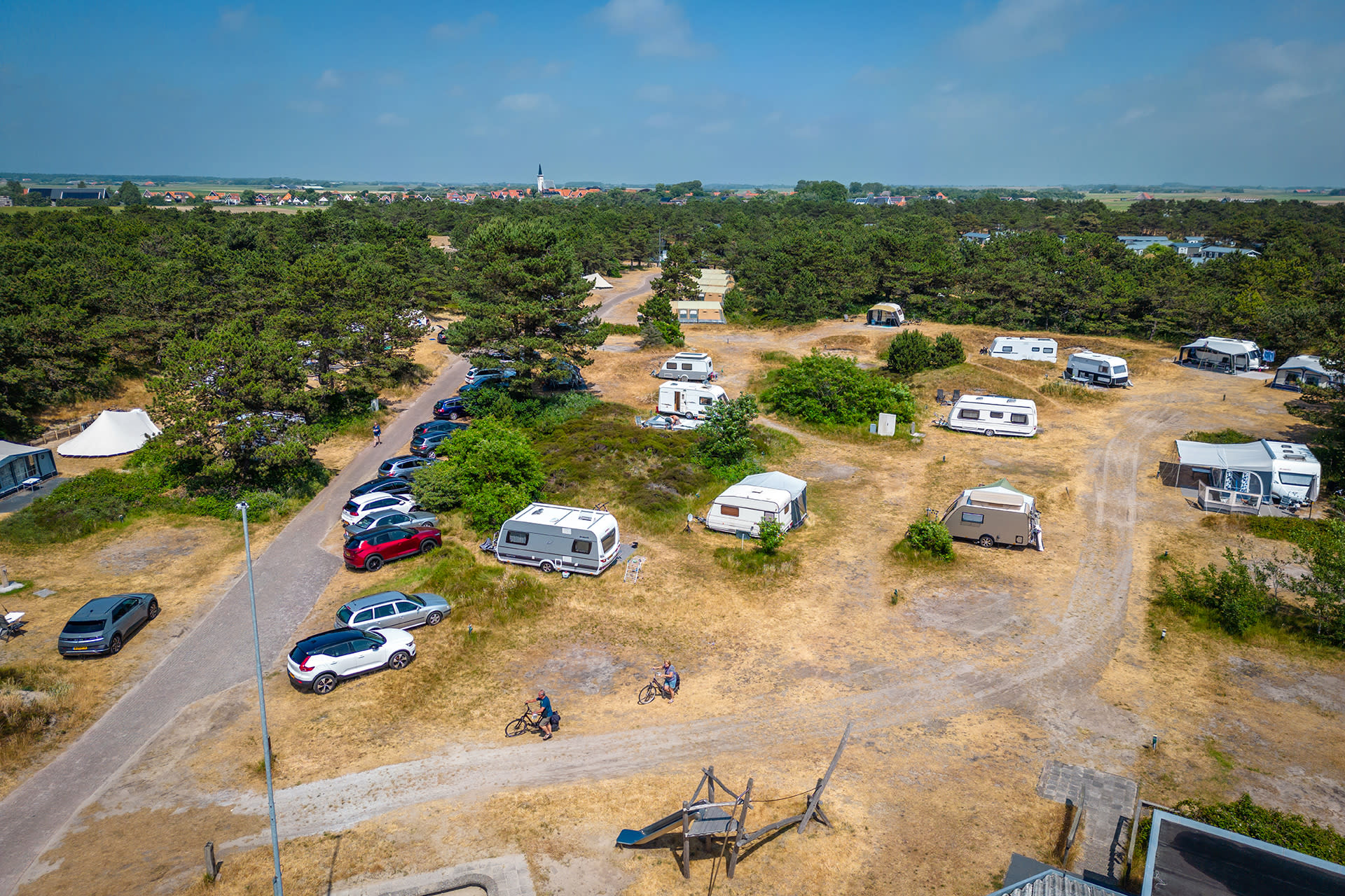 Luchtfoto-Kampeerplaats-Camping-Loodsmansduin-