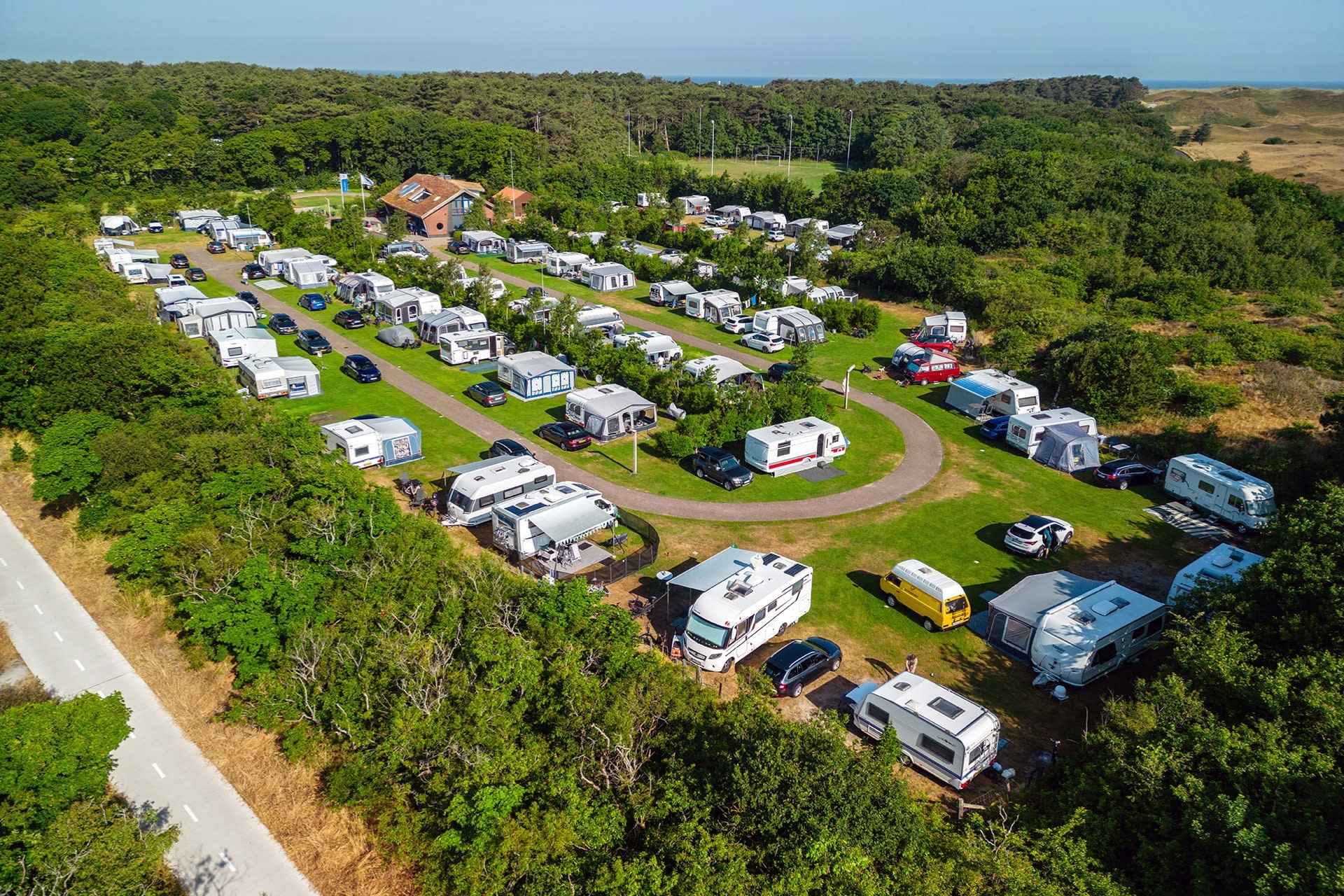 Camping De Shelter near dunes